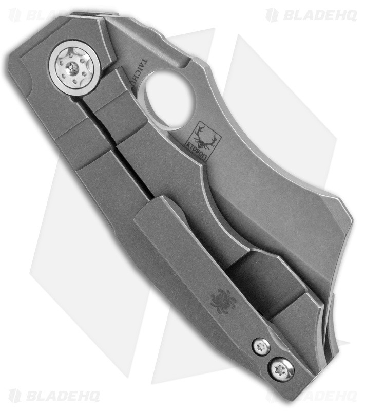 Spyderco Stovepipe Frame Lock Knife Titanium (2.8" Stonewash) C260TIP