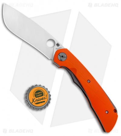 Spyderco Subvert Liner Lock Knife Orange G-10 (4.14" Satin) C239GPOR