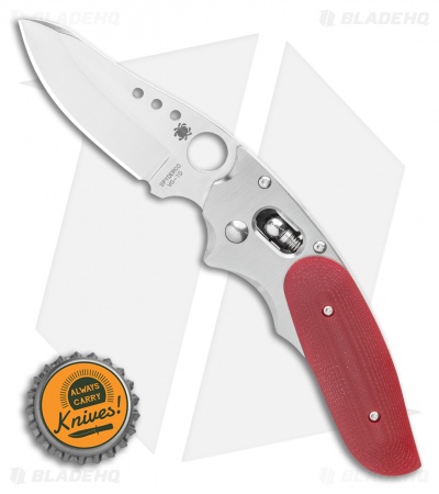 Spyderco Viele Phoenix Sprint Run Ball-Bearing Lock Knife Red G-10 (3" Satin)