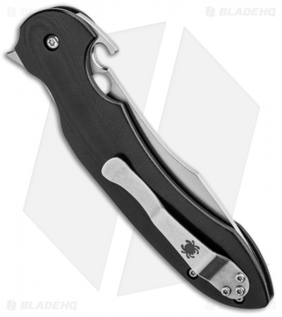 Spyderco Vogt Tropen Compression Lock Knife Black G-10 (4" Satin) C237GP