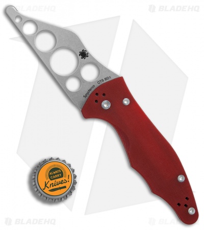 Spyderco Yojimbo 2 Trainer Red G-10 (3.125" Stonewash) C85TR2