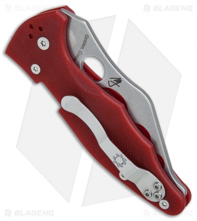 Spyderco Yojimbo 2 Trainer Red G-10 (3.125" Stonewash) C85TR2