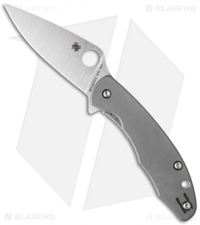 Spyderco Mantra Flipper Knife Titanium (3.16" Satin CPM-M4) C202TIP