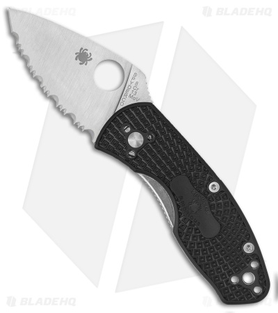 Spyderco Ambitious Lightweight Liner Lock Knife Black (2.25" Satin Serr) C148SBK