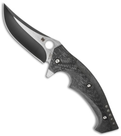 Spyderco Brend/Pirela Mamba Knife Carbon Fiber (3.75" Two-Tone) C196CFTIP