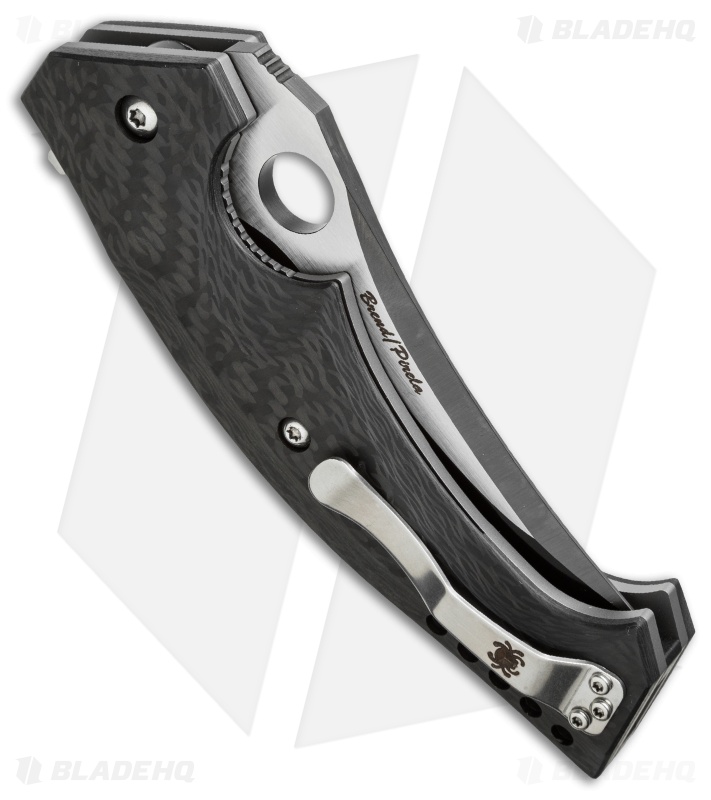 Spyderco Brend/Pirela Mamba Knife Carbon Fiber (3.75" Two-Tone) C196CFTIP
