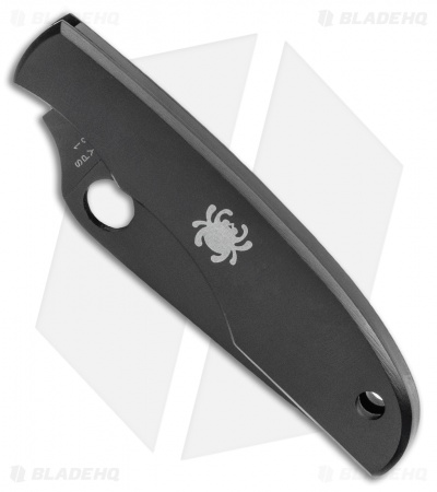 Spyderco GrassHopper Black Stainless Steel Keychain Knife (2.3" Black) C138BKP