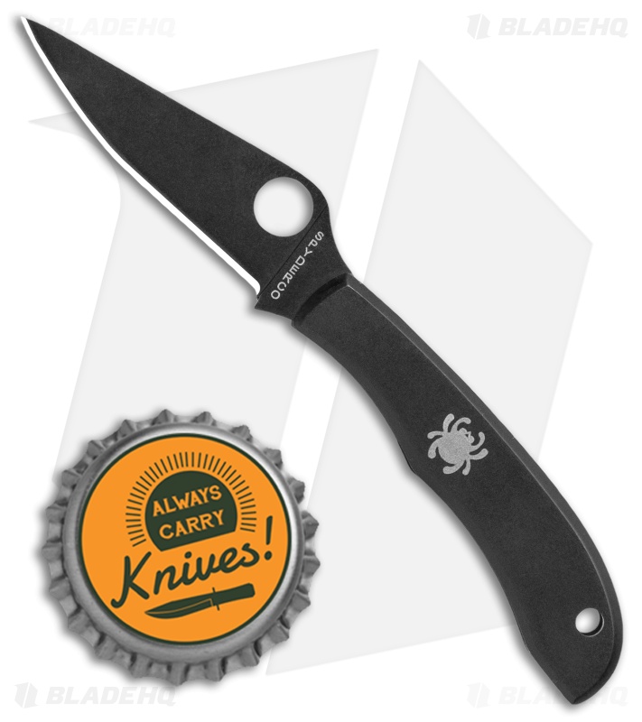 Spyderco HoneyBee Black Slip Joint Knife Stainless Steel (1.6" Black) C137BKP