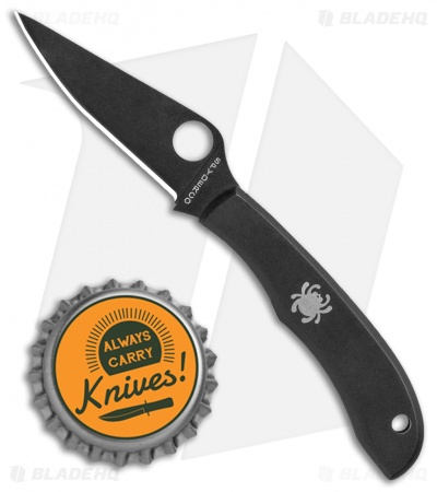 Spyderco HoneyBee Black Slip Joint Knife Stainless Steel (1.6" Black) C137BKP