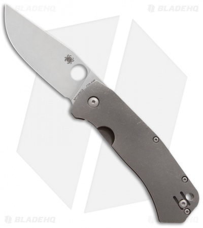 Spyderco Slysz Bowie Frame Lock Knife Titanium (3.375