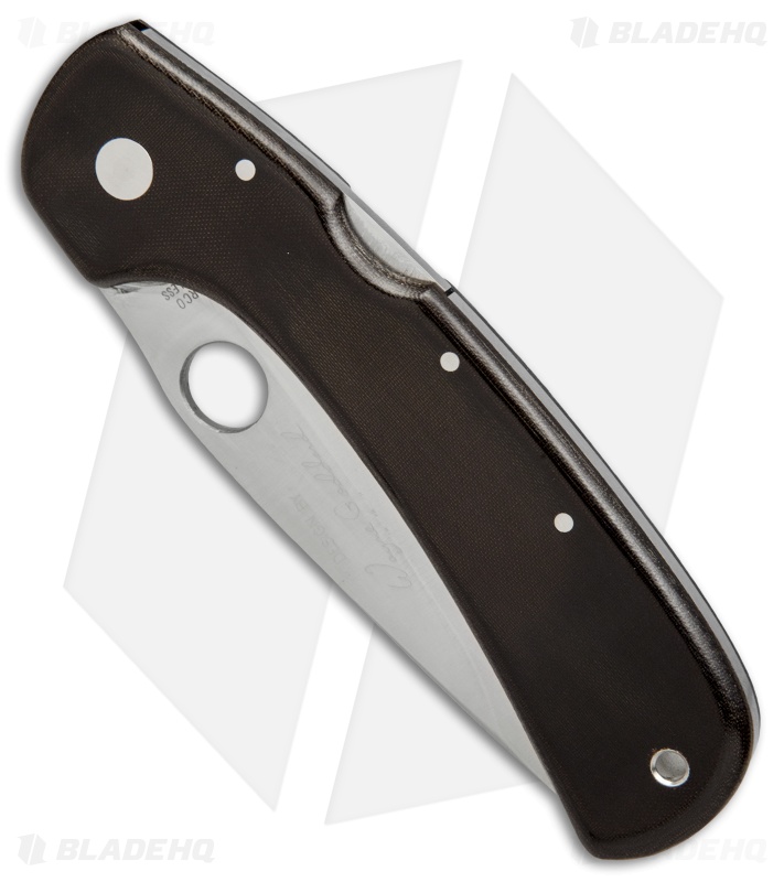 Spyderco Wayne Goddard Lock Back Knife Brown Micarta (3.625" Satin Full Serr) 