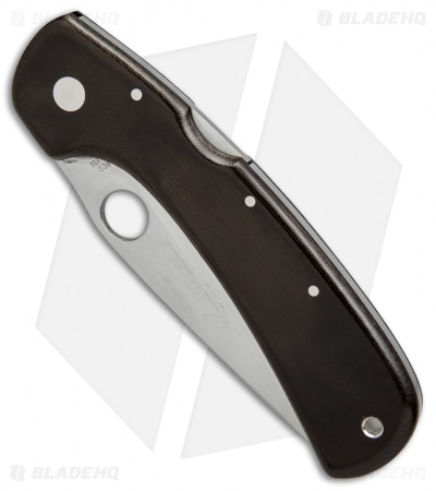 Spyderco Wayne Goddard Lock Back Knife Brown Micarta (3.625" Satin Full Serr) 