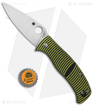 Spyderco Caribbean Compression Lock Knife Black/Yellow G-10 (Satin) C217GP