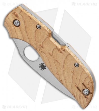 Spyderco Chaparral Lockback Knife Birdseye Maple (2.8" Satin) C152WDP