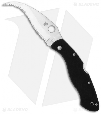 Spyderco Civilian G-10 Karambit Folding Knife (4.125" Satin Serr) C12GS -  Blade HQ