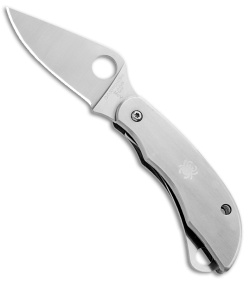 Spyderco ClipiTool Pocket Knife (2" Satin Plain/Serr) C176P&S