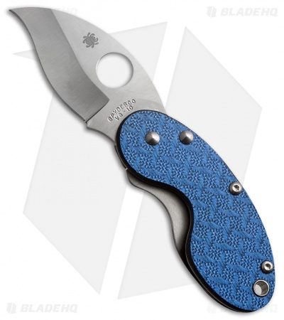 Spyderco Cricket Blue Nishijin Frame Lock Knife (1.9" Satin) C29GFBLP