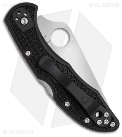 Spyderco Delica 4 Knife Flat Ground Black FRN (2.88" Satin) C11FPBK
