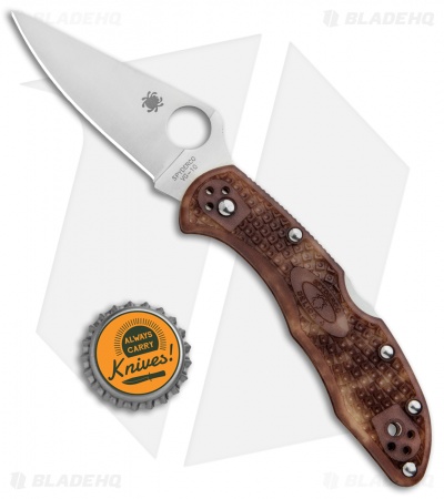 Spyderco Delica 4 Knife Flat Ground Zome Desert Camo (2.88" Satin) C11ZFPDCMO