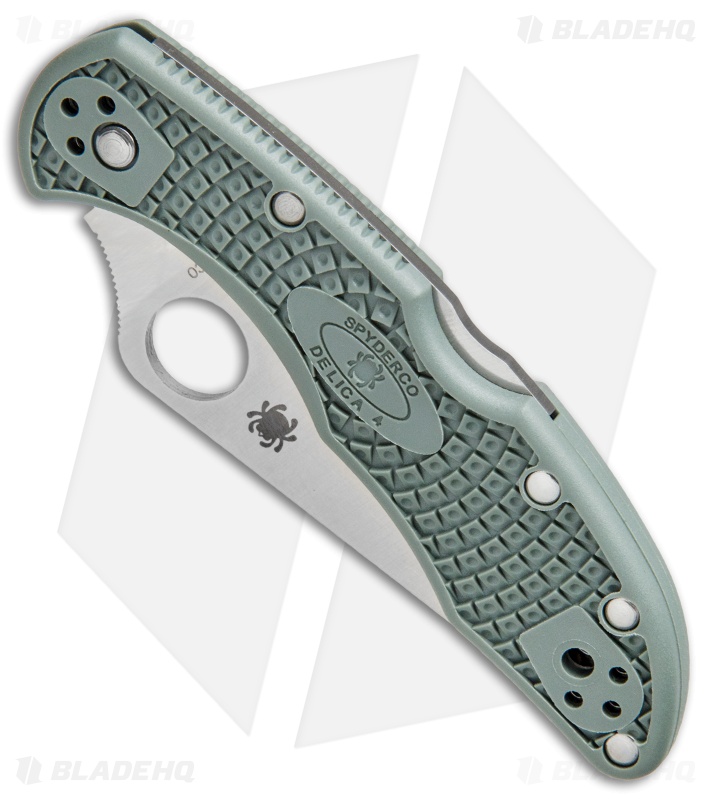 Spyderco Delica 4 Knife Foliage Green FRN (2.88" Satin Serr) C11PSFG