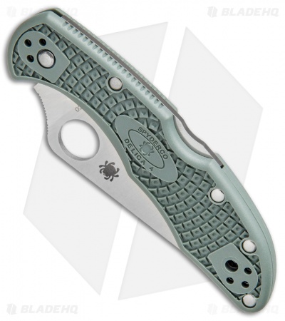 Spyderco Delica 4 Knife Foliage Green FRN (2.88" Satin Serr) C11PSFG