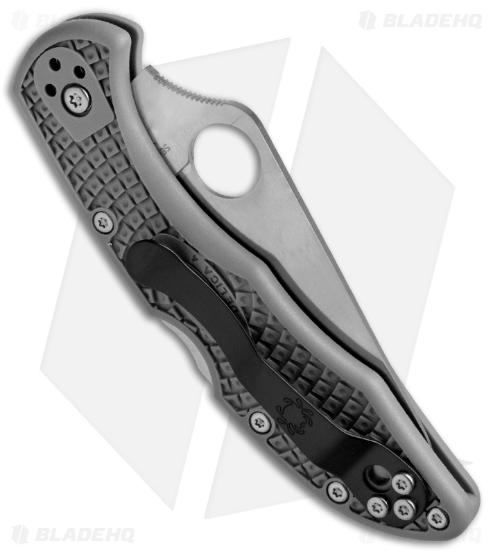 Spyderco Delica 4 Knife Flat-Ground Gray FRN (2.88" Satin) C11FPGY