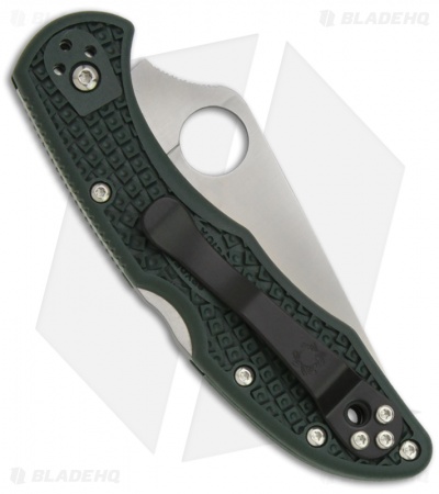 Spyderco Delica 4 Knife Green FRN ZDP-189 Folder (2.88" Satin) C11PGRE