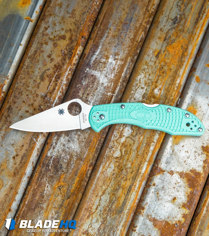 Spyderco Delica 4 Lightweight Knife Teal FRN (2.88" Satin) C11FPTL