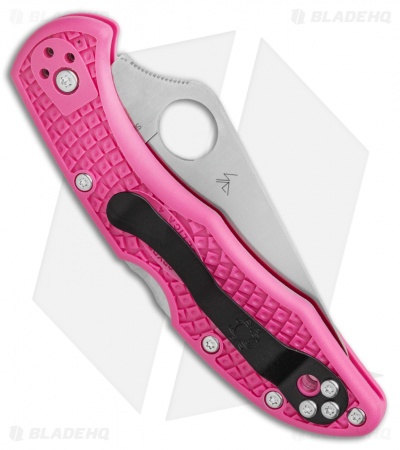 Spyderco Delica 4 Lightweight Lockback Knife Pink FRN (2.88" Satin S30V)
