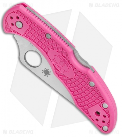 Spyderco Delica 4 Lightweight Lockback Knife Pink FRN (2.88" Satin S30V)