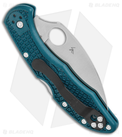 Spyderco Delica 4 Lightweight Wharncliffe Knife Blue FRN (2.9" Satin) C11FPWK390