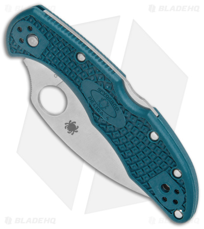 Spyderco Delica 4 Lightweight Wharncliffe Knife Blue FRN (2.9" Satin) C11FPWK390