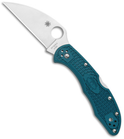 Spyderco Delica 4 Lightweight Wharncliffe Knife Blue FRN (2.9" Satin) C11FPWK390