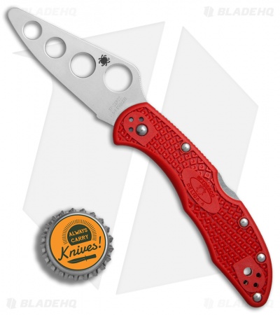 その他 Spyderco Delica4 Trainer Spyderco Delica 4 Knife Trainer Knife Red FRN (2.88
