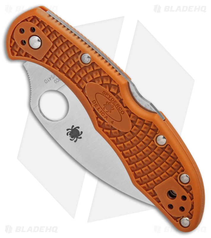 Spyderco Delica 4 Wharncliffe Sprint Run Knife Burnt Orange (2.9" HAP40 Core)