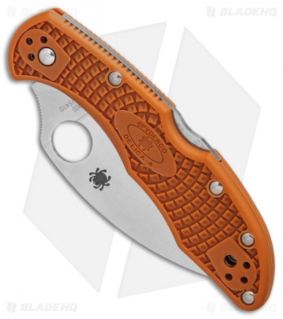 Spyderco Delica 4 Wharncliffe Sprint Run Knife Burnt Orange (2.9" HAP40 Core)