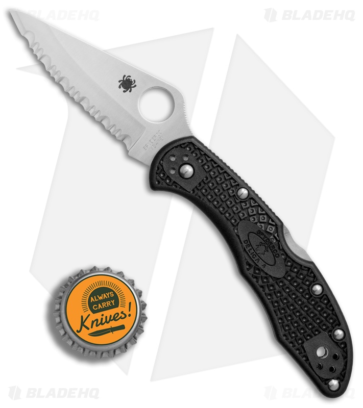 Spyderco Delica 4 Knife Black FRN Folder (2.88