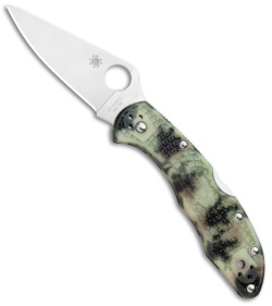 Spyderco Delica 4 Lockback Knife Glow Zome Green FRN (2.88" Satin) GITD