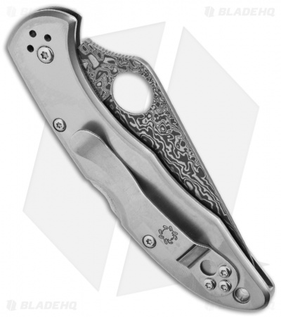 Spyderco Delica 4 Lockback Knife Titanium (2.95" Damascus) C11TIPD