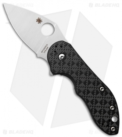 Spyderco Dice Flipper Frame Lock Knife Carbon Fiber Lam. (2.5" Satin) C182CFTIP