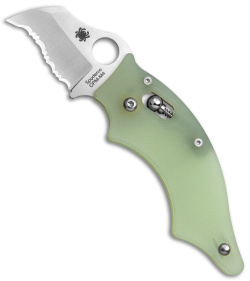 Spyderco M4 Exclusive Dodo Knife Natural G-10 (2" Satin Full Serr) C80GM4S