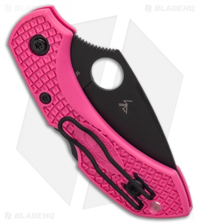 Spyderco Dragonfly 2 Pink Lightweight Lockback Knife Pink FRN (2.3" Black)