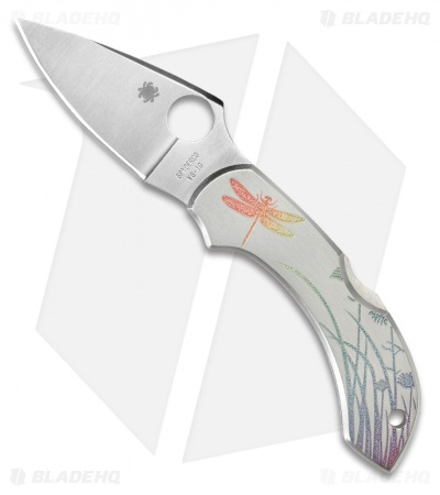 Spyderco Dragonfly Stainless Steel Tattoo Lock Back Knife (2.3" Satin) C28PT