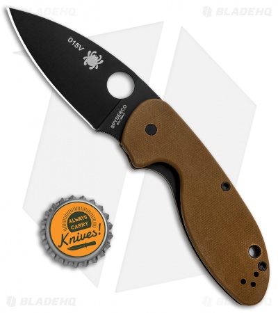 Spyderco Efficient Liner Lock Knife Brown G-10 (3" Black) C216GPBNBK