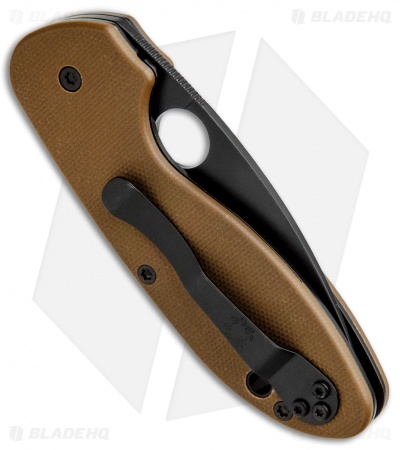 Spyderco Efficient | Brown G-10 Liner Lock Knife | Black