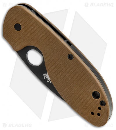 Spyderco Efficient Liner Lock Knife Brown G-10 (3" Black) C216GPBNBK