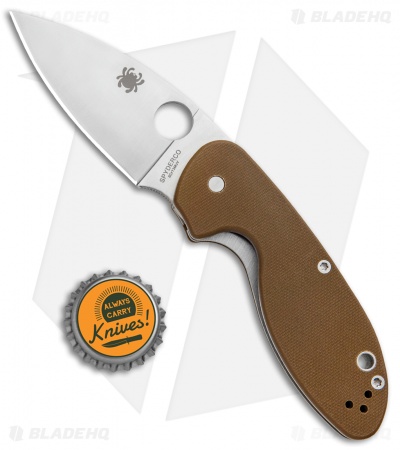 Spyderco Efficient Liner Lock Knife Brown G-10 (3" Satin) C216GPBN