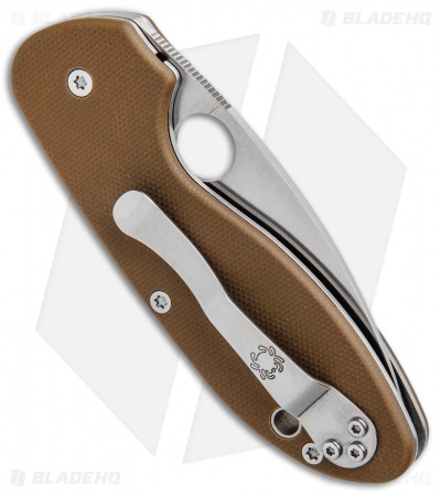 Spyderco Efficient Liner Lock Knife Brown G-10 (3" Satin) C216GPBN