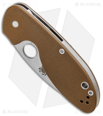 Spyderco Efficient Liner Lock Knife Brown G-10 (3" Satin) C216GPBN