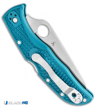 Spyderco Endela Lightweight Blue FRN Knife (3.41" Satin K390) C243FPK390